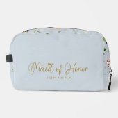 Powder Blue Maid of Honor Script Naam Accessoire Toilettasje (Voorkant)
