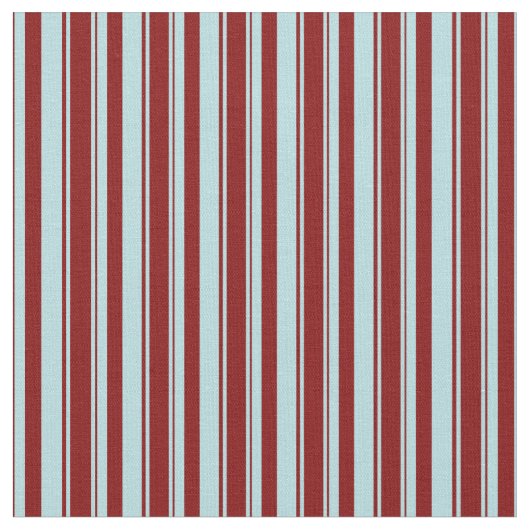 Powder Blue & Maroon Lined/Striped Patroon Stof (Close Up)