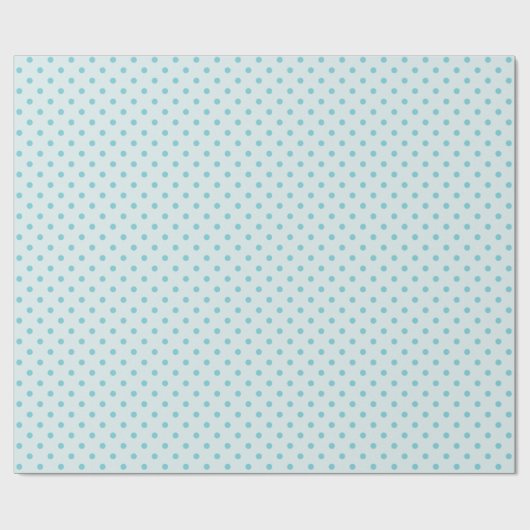 Powder Blue & Medium Blue Polka Dot Wrapping Paper Cadeaupapier (Vlak)