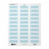 Powder Blue Minimalist Elegant Return Stickers (Full Sheet)