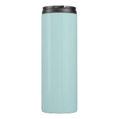 Powder Blue Minimalist Monogram Naam en Initiaal Thermosbeker (Achterkant)