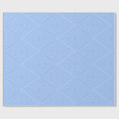 Powder Blue Patterned Wrapping Paper Cadeaupapier (Vlak)