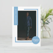 Powder Blue Photo Modern Photo Afstuderen (Staand voorkant)