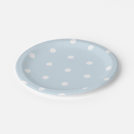 Powder Blue Polka Dot Paper Bord (Gekanteld)