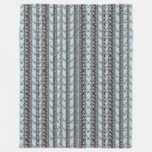 Powder Blue Poppes Multi Orchid Stripe Blanket Fleece Deken (Voorkant)