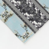 Powder Blue Poppes Multi Orchid Stripe Blanket Fleece Deken (Hoek)