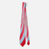 Powder Blue Red Striped Stropdas (Voorkant)