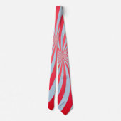 Powder Blue Red Striped Stropdas (Achterkant)