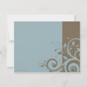 Powder Blue Reverse Swirl Custom Invitations Kaart (Achterkant)