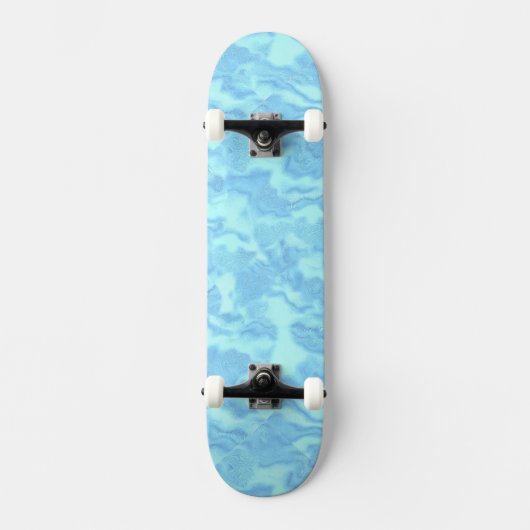 Powder Blue Ripple Persoonlijk Skateboard (Voorkant)