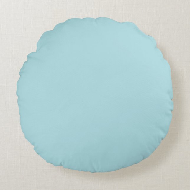 Powder Blue Round Pillow Rond Kussen (Voorkant)