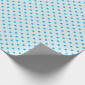 Powder Blue & Sky Blue Polka Dot Wrapping Paper Cadeaupapier (Hoek)