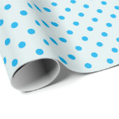 Powder Blue & Sky Blue Polka Dot Wrapping Paper Cadeaupapier (Rol Hoek)