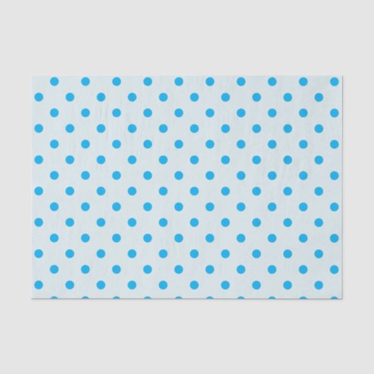 Powder Blue & Sky Blue Polka Dots Papier (Voorkant)