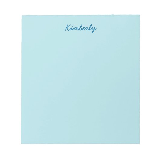 Powder Blue Solid Color Notitieblok (Voorkant)