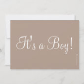Powder Blue Stippen Boy Baby shower Invitation Kaart (Achterkant)