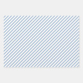 Powder Blue Stripes Patroon Inpakpapier Vel (Voorkant 2)