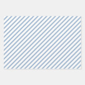 Powder Blue Stripes Patroon Inpakpapier Vel (Voorkant)