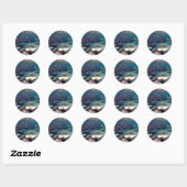 Powder Blue Surgeon Ronde Sticker (Vel)