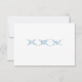Powder Blue Toile de Jouy Cherub Wedding RSVP Card (Achterkant)