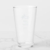 Powder Blue Toile de Jouy Wedding Glass Cup  Glas (Achterkant)