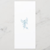 Powder Blue Toile de Jouy Wedding Menu Card (Achterkant)