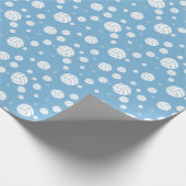 Powder Blue Volleyball Chevron Patterned Cadeaupapier (Hoek)