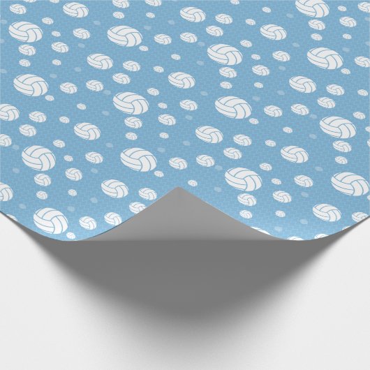 Powder Blue Volleyball Chevron Patterned Cadeaupapier (Hoek)