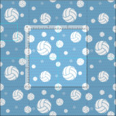Powder Blue Volleyball Chevron Patterned Stof (Delen)