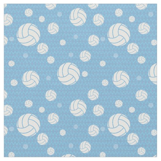 Powder Blue Volleyball Chevron Patterned Stof (Close Up)