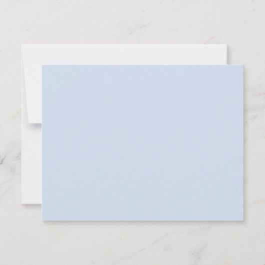 Powder Blue Wavy Frame Note Card Kaart (Achterkant)