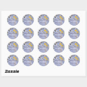 Powder Blue Wedding Save the Date Ronde Sticker (Vel)