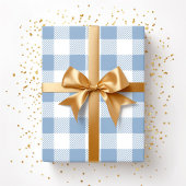 Powder Blue White Pset Patroon Cadeaupapier