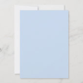 Powder Blue White  Victoriaans deco Wedding Kaart (Achterkant)