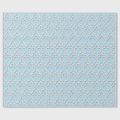 Powder Blue XL Moroccan Quatrefoil #7DS Cadeaupapier (Vlak)