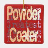 Powder Coater Extraordinaire Keramisch Ornament (Achterkant)
