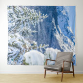 Powder Forest // Blue Snow Pet Mountain Wandkleed (In Situ (horizontaal))