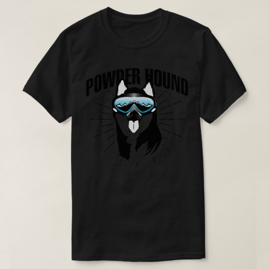 Powder Hound Cool Snowboarding Skiing T-shirt (Design voorkant)