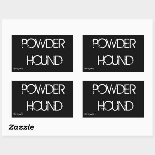 Powder Hound Rechthoekige Sticker (Vel)