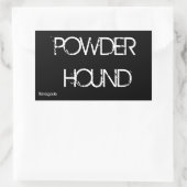 Powder Hound Rechthoekige Sticker (Tas)