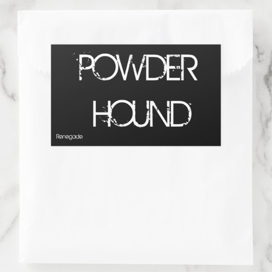 Powder Hound Rechthoekige Sticker (Tas)