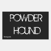 Powder Hound Rechthoekige Sticker (Voorkant)