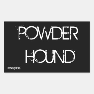 Powder Hound Rechthoekige Sticker