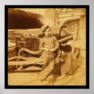 Powder Monkey op de US Pawnee 1862 Poster