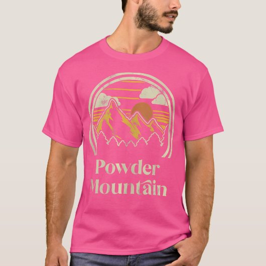 Powder Mountain Mountains Utah Wandelen Buitenshui T-shirt (Voorkant)