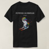 Powder Mountain Utah Eenhoorn USA Ski 80s Retro Gi T-shirt (Design voorkant)