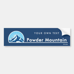 Powder Mountain Utah ski bumpersticker