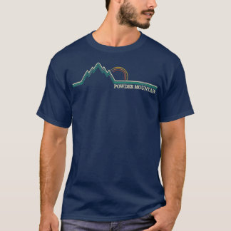 Powder Mountain Utah Ski Vacation Retro T-shirt