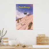 Powder Mountain Utah Skigebied Reisposter Poster (Keuken)