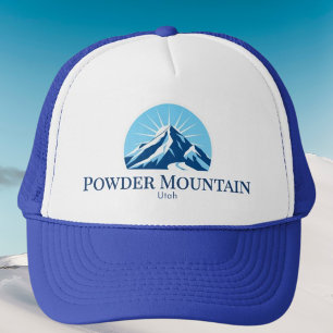 Powder Mountain Utah skioord Hoed Trucker Pet